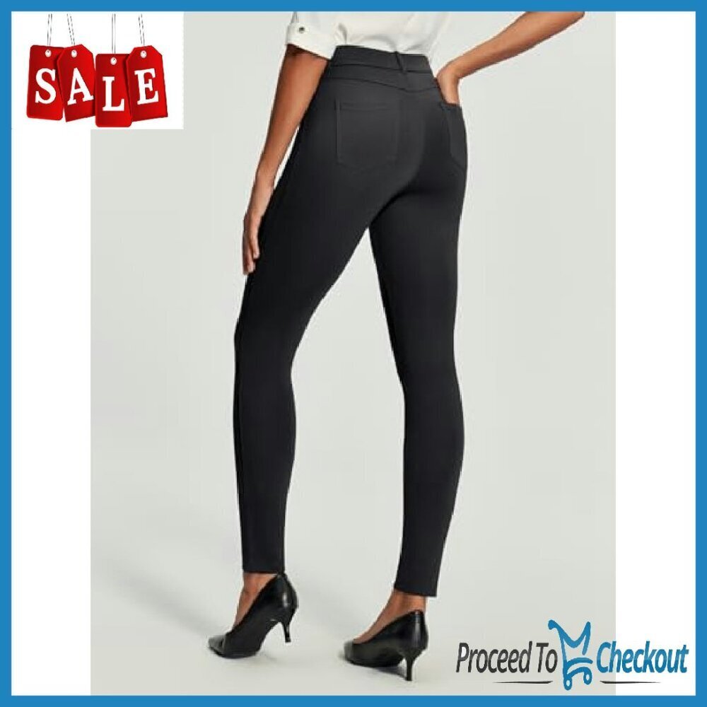 Stretchy Pull-On Work Pants with 4-Way Stretch & Tummy Control - Picture 3 of 7